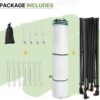 EAGLE PEAK 6×4 Portable Walk-in Greenhouse, Pop-up Indoor Outdoor Garden Green House, Zippered Door and Windows, PE Cover, White