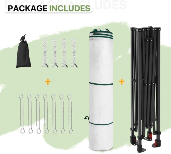 4a5c2465eee8480aa3ad3fc19d355aaf EAGLE PEAK 6×4 Portable Walk-in Greenhouse, Pop-up Indoor Outdoor Garden Green House, Zippered Door and Windows, PE Cover, White