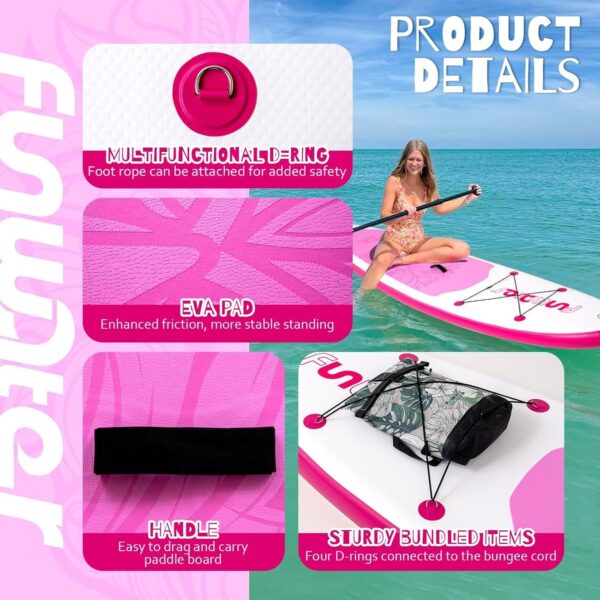 4aa7cfc729ba45988a4e314121cf9ea8 FunWater Inflatable Ultra-Light Stand Up Paddle Board for All Skill Levels with Premium SUP Paddleboard Accessories,Non-Slip Comfort Deck for Youth & Adults