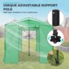 EAGLE PEAK 6×4 Portable Walk-in Greenhouse, Pop-up Indoor Outdoor Garden Green House, Zippered Door and Windows, PE Cover, White