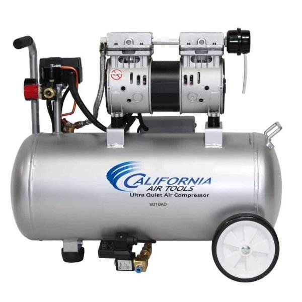 California Air Tools 8 Gal. 1 HP 120 PSI Ultra Quiet and Oil-Free Electric Horizontal Tank Air Compressor with Automatic Drain