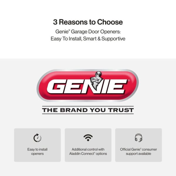 Genie Chain Drive 750 3/4 HPc Garage Door Opener w/Battery Backup – Heavy Duty –