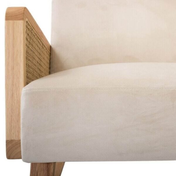 4b3bd70a2f1b4cf38c1ca7c4a5bde5fd Upholstered Accent Chair with Rattan Arms
