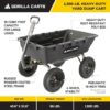 Heavy Duty Poly Utility Dump Wagon Garden Cart w/Pneumatic Tires, 6 Cu Ft – 1200 lb Capacity Outdoor Wheelbarrow for Yard, Landscaping & Gardening, Lawn Tractor or ATV Towable-Gorilla Carts