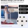 32-Inch Portable TV, 1080P FHD Rolling TV on Wheels with Rotatable Touch Screen, Android 13 OS, 8G RAM+128G Storage, Built-in Battery, Full Swivel Rotation, Voice Remote