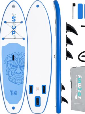 FunWater Inflatable Ultra-Light Stand Up Paddle Board for All Skill Levels with Premium SUP Paddleboard Accessories,Non-Slip Comfort Deck for Youth & Adults