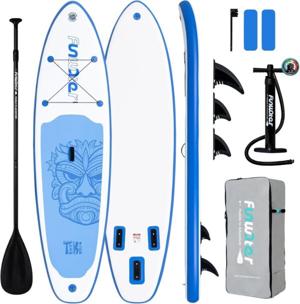 4bb5ff7cb1104ef780f4eec0cbdea6e9 FunWater Inflatable Ultra-Light Stand Up Paddle Board for All Skill Levels with Premium SUP Paddleboard Accessories,Non-Slip Comfort Deck for Youth & Adults