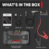 Starter with Air Compressor, 1500Amp 12V Portable Car Battery Booster Pack for Upto 7.0L Gas or 4.5L Diesel, 150 PSI Tire Inflator with Digital Screen, 24 Months Ultra-Long Standby