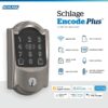 Encode Plus Smart Wi-Fi Lock for Front Door, Keyless Entry Deadbolt, Unlock with Apple Watch, Built-in WiFi and App Control, Easy Install, Alexa & Apple HomeKit Compatible, Matte Black