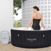 Bestway SaluSpa Miami EnergySense AirJet Inflatable Hot Tub Spa (71′′ x 26′′) | Portable Hot Tub with 2 Covers (1 Energy-Efficient Thermal Cover and 1 Standard Cover) | Fits Up to 2-4 Persons | Black
