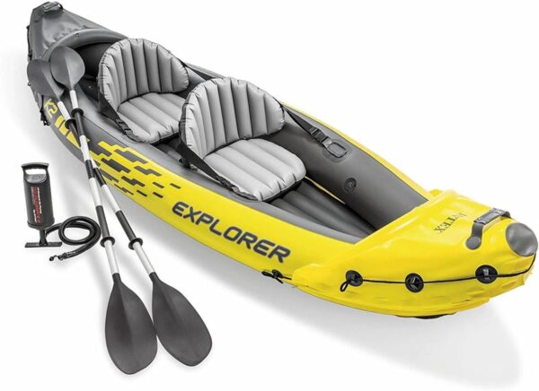 4cd2b16c2f07470489617c5b1579c781 Intex 68307EP Explorer K2 Inflatable Kayak Set: Includes Deluxe 86in Aluminum Oars and High-Output Pump – SuperStrong PVC – Adjustable Seats with Backrest – 2-Person – 400lb Weight Capacity