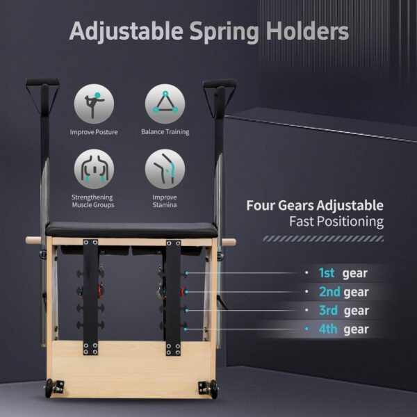 4d345375b5d541beb8f8b35eefa1da2e Pilates Chair, Split-Pedal Stability Combo Chair with Handles,Pilates Reformer Machine,Pilates Equipment for Home Or Studio Use
