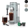 Ninja Pod & Grounds Specialty Single-Serve Coffee Maker, K-Cup Pod Compatible, Brews Grounds, Compact Design, Built-In Milk Frother, 56-oz. Reservoir, 6-oz. Cup to 24-oz. Mug Sizes, Stone, PB051ST