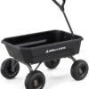 7GCG-NF Heavy-Duty Poly Dump Garden Cart with No-Flat Tires, 7 Cubic Feet, 1200-Pound Capacity, Black, Amazon Exclusive