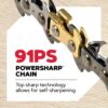 4da6ae6acd904e1c8570f2fcd3ee1d39 Oregon CS1500 18-inch 15 Amp Self-Sharpening Corded Electric Chainsaw, with Integrated Self-Sharpening System (PowerSharp), 2-Year Warranty, 120V, Grey, Black