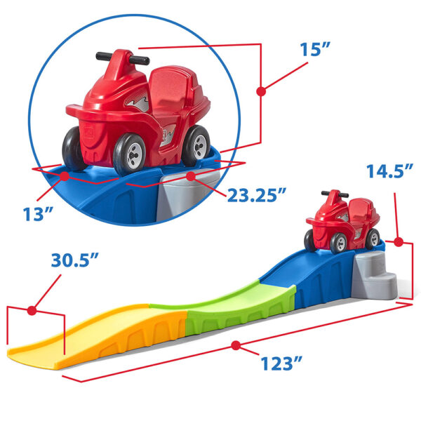4dbc14987e3649ea957559bc0d73303f Step2 Anniversary Edition Up and Down Roller Coaster Ride-on Toy