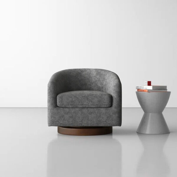 4dcbd6abf17d4194a2925b3d37933455 Upholstered Swivel Barrel Chair