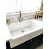 SINKOLOGY Josephine 34 in. 1-Hole Quick-Fit Farmhouse Apron Front Drop-in Single Bowl Crisp White Fireclay Kitchen Sink