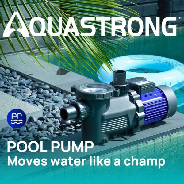 4e56a673c2164417832db1718b8121d1 AQUASTRONG In/Above Ground Pool Pump, High Flow (with Timer, 2HP, 8917 GPH, 220V)