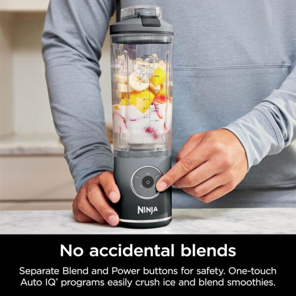 Ninja Blast Max, Portable Blender + Twist & Go, Personal Blender, Ninja Blender, Smoothie, Blend, Ice Crush, 3 Programs, Cordless, 22oz removable Vessel, Dishwasher Safe, Leakproof, Sea Glass, BC251MT