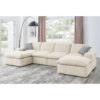 134′′ Wide Reversible Modular Sectional with Ottoman