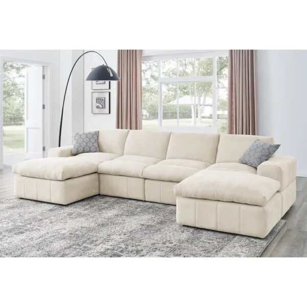 4edf08f8a61c4e5187a2ff411f34f40b 134′′ Wide Reversible Modular Sectional with Ottoman