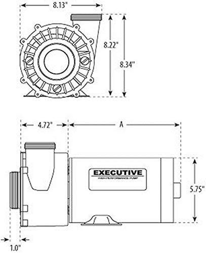 4f097b5f31b8412296f971e7ba9f2220 3421821-1A Waterway | 4.5HP 230V 2-Speed Waterway Spa Pump Side Discharge | 48 Frame Executive