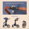 B.Childhood High Landscape Baby Stroller Folding Reversible Seat,Unisex,Blue