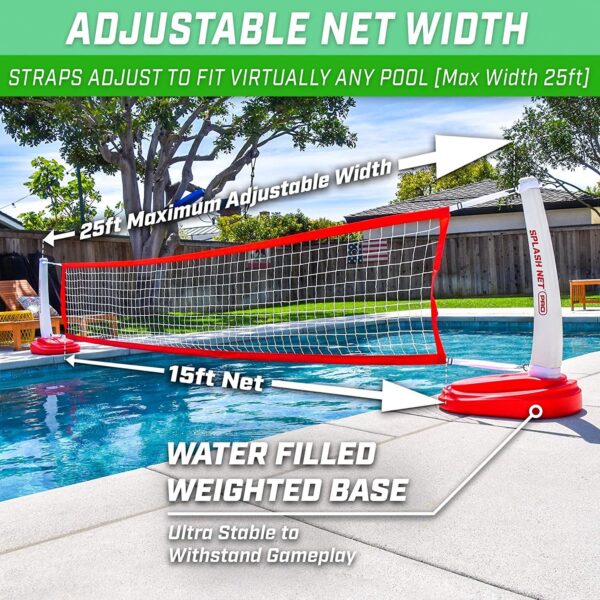 Volleyball Net Includes 2 Water Volleyballs and Pump