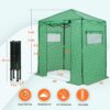 EAGLE PEAK 6×4 Portable Walk-in Greenhouse, Pop-up Indoor Outdoor Garden Green House, Zippered Door and Windows, PE Cover, White