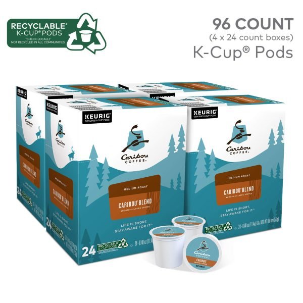 4ff09052674d49f7b68735abbc474d68 Caribou Coffee Caribou Blend, Single-Serve K-Cup Pods, Medium Roast Coffee, 24 Count (Pack of 4)