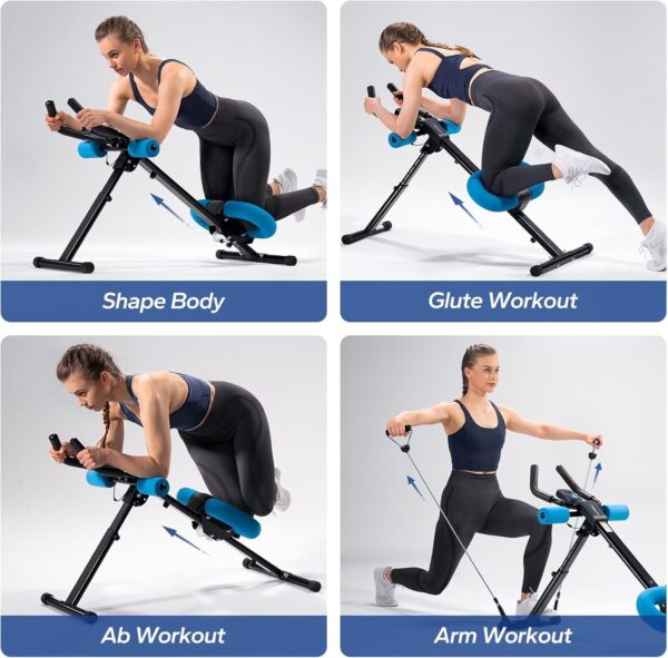 4ff3869b6e5649bfb9c6ff652d65ca1a Ab Workout Equipment, Adjustable Ab Trainer Machine for Abs Workout at Home Gym, Foldable, Knee Protection, Abdominal Trainer for Stomach Workout