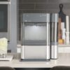 Countertop Nugget Ice Maker | Ice Machine with WiFi Connectivity | Smart Home Kitchen Essentials | Black Stainless