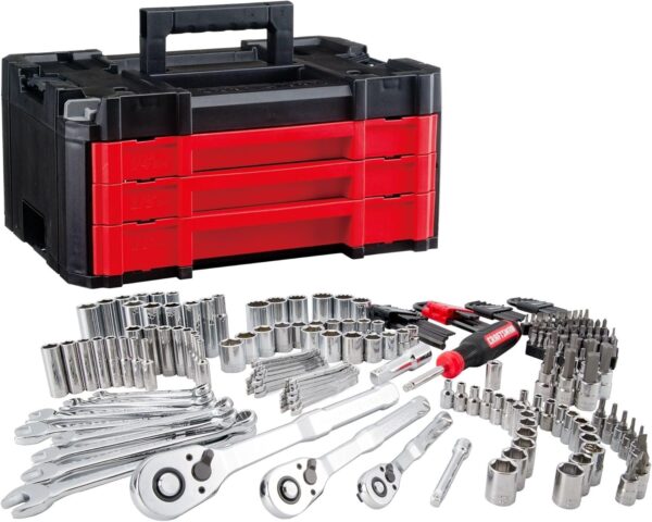 Craftsman 262-Piece Mechanic Tool Set, Master Socket Set with 3-Drawer VERSASTACK Tool Box, SAE/Metric Set (CMMT45309)
