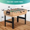 12-in-1 Game Table – 48′′ Combo Game Table, Ping Pong Table, Foosball Table, Air Hockey Table, Pool Table – Sports Arcade Games with Accessories – Ideal for Game Rooms and Family Game Nights!