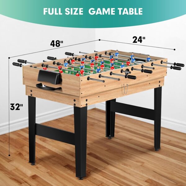 50c2205e2f1c48f48f212ab71a02c5bd 12-in-1 Game Table – 48′′ Combo Game Table, Ping Pong Table, Foosball Table, Air Hockey Table, Pool Table – Sports Arcade Games with Accessories – Ideal for Game Rooms and Family Game Nights!