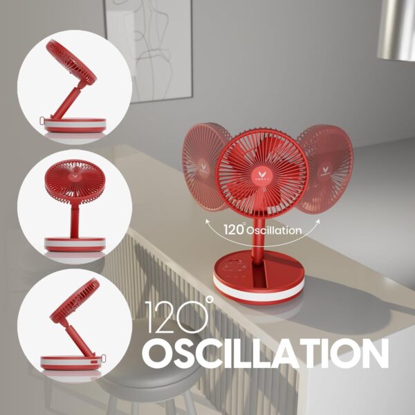 50ca02368dff4c4c9835bc1628b1408f VENTY Portable Fan – Wireless Battery Operated Fan – 4 Speeds – LED Lighting – Carry Case & Remote Control – Cruise Travel – Outdoor Travel RV Power Bank With USB-C Port (Black with Case)