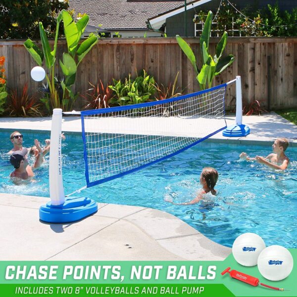 Volleyball Net Includes 2 Water Volleyballs and Pump