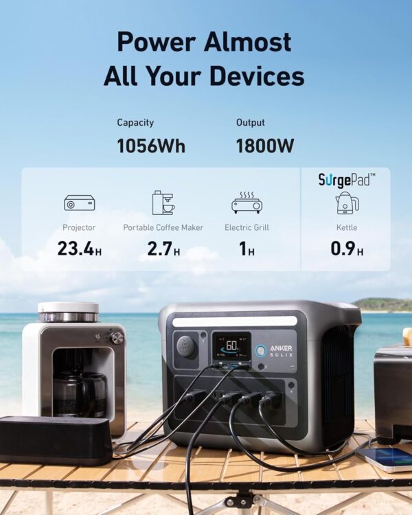 50ef06e55a7f415a872b12de7f175904 Anker SOLIX C1000 Portable Power Station with 200W Solar Panel, 1800W Solar Generator, 1056wh LFP (LiFePO4) Battery, 6 AC Outlets, Up to 2400W for Home, Power Outages, and Outdoor Camping