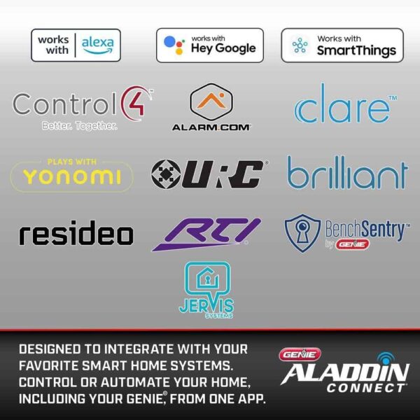513bf7c125ae430e910a4111214aa694 6172H-B Signature Series Ultra-Quiet Wall Mount Smart Garage Door Opener with Battery Backup, Wi-Fi, Wireless Wall Console