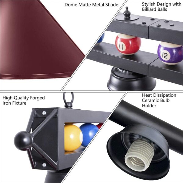 Billiard Light for Pool Table,59” Pool Table Lighting for 7′ 8′ 9′ Table