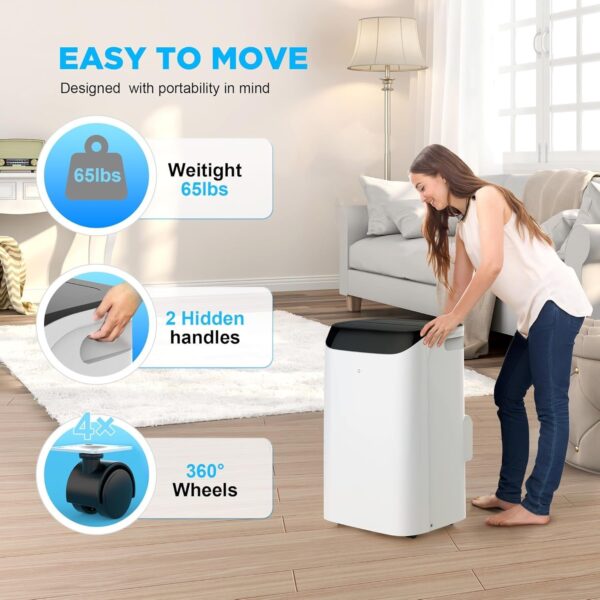 5240b417c1164b27a47d7209094da809 14000 BTU Portable Air Conditioners with Remote Control, 3-in-1 Free Standing Cooling AC Unit with Fan & Dehumidifier, Cools Room up to 700 sq.ft, Smart/Sleep Mode,3 Speed,Auto Swing,24H Timer