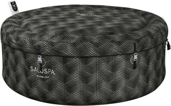Bestway SaluSpa Miami EnergySense AirJet Inflatable Hot Tub Spa (71′′ x 26′′) | Portable Hot Tub with 2 Covers (1 Energy-Efficient Thermal Cover and 1 Standard Cover) | Fits Up to 2-4 Persons | Black