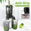 Juicer Machines, 5.3-Inch Self-Feeding Masticating Juicer Fit Whole Fruits & Vegetables, Cold Press Electric Juicer Machines with High Juice Yield, Easy Cleaning, BPA Free, 250W