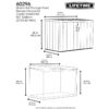 LIFETIME 6 x 3.5 ft Heavy Duty Low Plastic Shed Horizontal Storage Box - Desert Sand/White