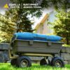 Heavy Duty Poly Utility Dump Wagon Garden Cart w/Pneumatic Tires, 6 Cu Ft – 1200 lb Capacity Outdoor Wheelbarrow for Yard, Landscaping & Gardening, Lawn Tractor or ATV Towable-Gorilla Carts
