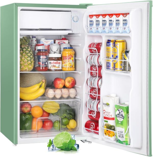 5349be19f55c411eaf6a55ba9956b2e7 Upstreman 3.2 Cu.Ft Mini Fridge with Freezer – Single Door Compact Refrigerator for Dorm, Bedroom, or Office – Adjustable Thermostat, Black (BR321)