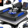 8-in-1 Heat Press Machine, 15×15 Inch, Combo with Tumbler Press, 360° Swing Away, Digital Multifunction for T-Shirts, Mugs, Hats, Plates, Black/White