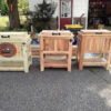 All Weather 48 Quart Antiqued Cedar Cooler Stand with Brass Drain, Bottle Opener and Cap Catcher, Beer Cooler.