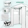 EAGLE PEAK 6×4 Portable Walk-in Greenhouse, Pop-up Indoor Outdoor Garden Green House, Zippered Door and Windows, PE Cover, White